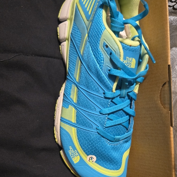 The North Face Women's Turquoise and Lime Athletic Shoes - Picture 1 of 5